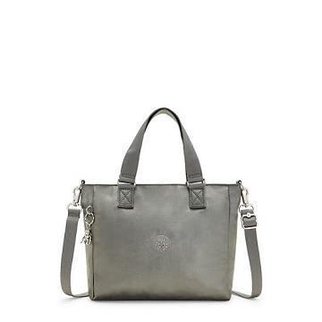 Kipling Venla Metallic Tote Bags Moon Grey Metallic | AU 1474YX